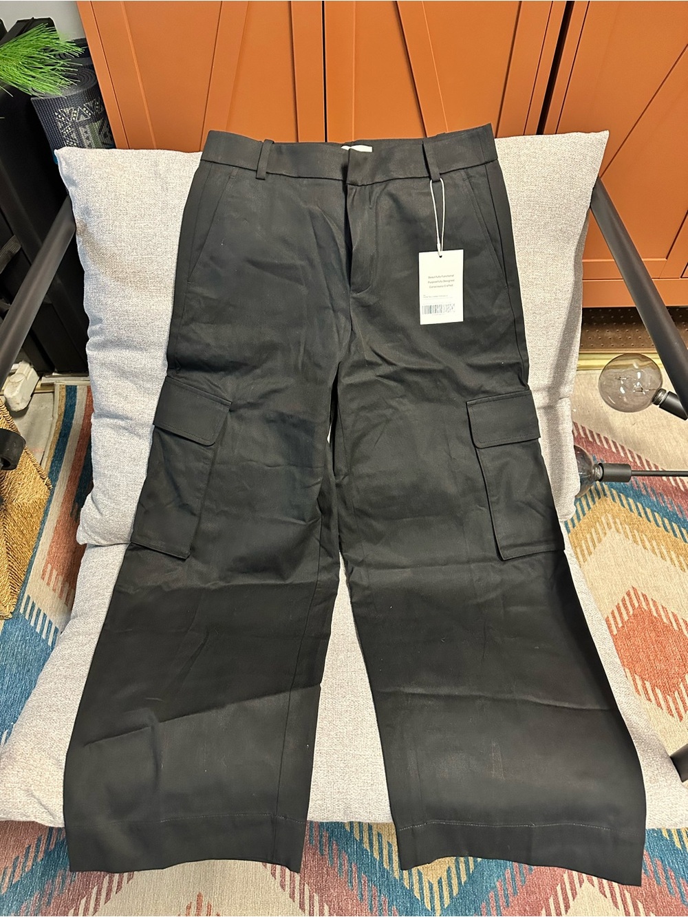 Everlane Black Wide Cargo Pants — Women's Utility Trousers